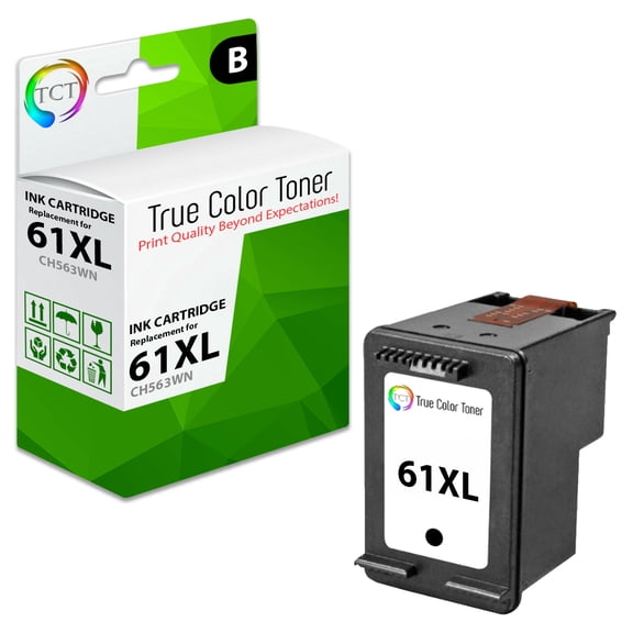 TCT 61XL Black Ink Cartridge - Compatible With HP 61XL CH563WN Black High Yield
