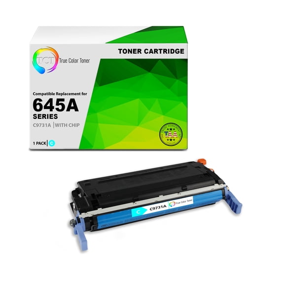TCT 645A Cyan Toner Cartridge - TAA Compliant Compatible With HP 645A C9731A
