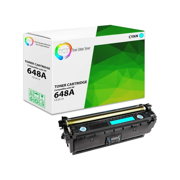TCT 648A Cyan Toner Cartridge - Premium Compatible Replacement for HP 648A CE261A
