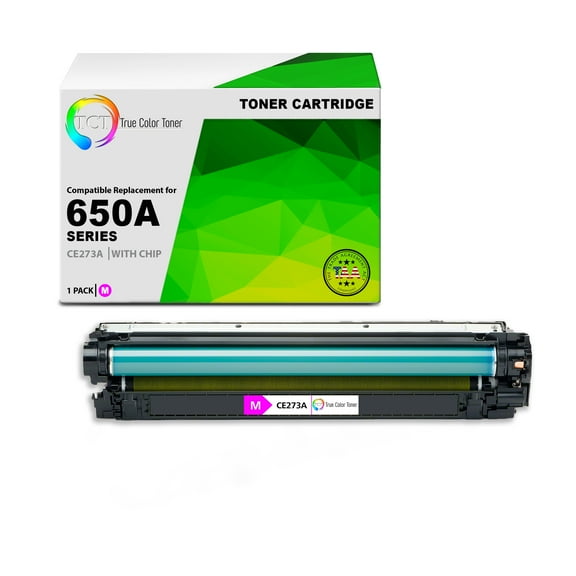 TCT 650A Magenta Toner Cartridge - TAA Compliant Compatible Replacement for HP 650A CE273A