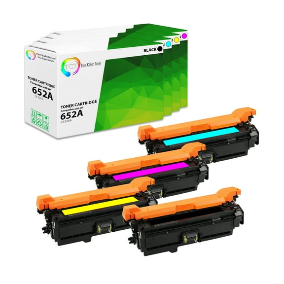 TCT 652A 654A Toner Cartridge 4 Pack - Premium Compatible Replacement for HP 652A 654A CF320A CF331A CF332A CF333A