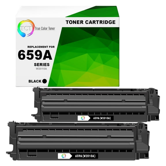 TCT 659A Black Toner Cartridge 2 Pack - Premium Compatible Replacement for HP 659A W2010A Black