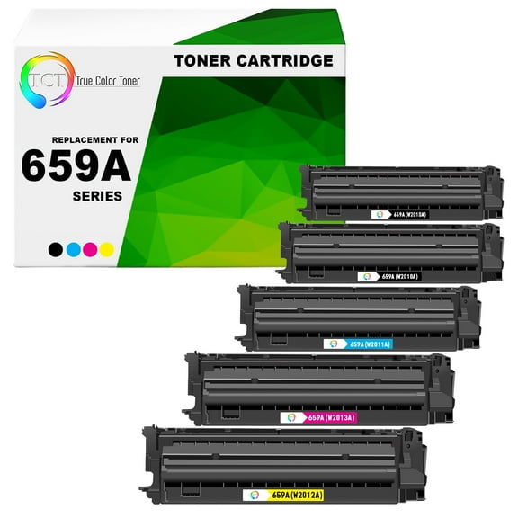 TCT 659A Toner Cartridge 5 Pack - Premium Compatible Replacement for HP 659A W2010A W2011A W2012A W2013A