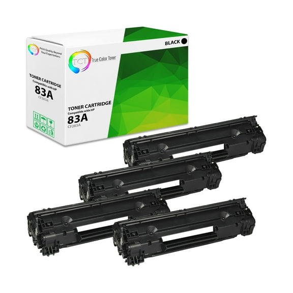 TCT 83A Toner Cartridge 4 Pack - Premium Compatible Replacement for HP 83A CF283A Black