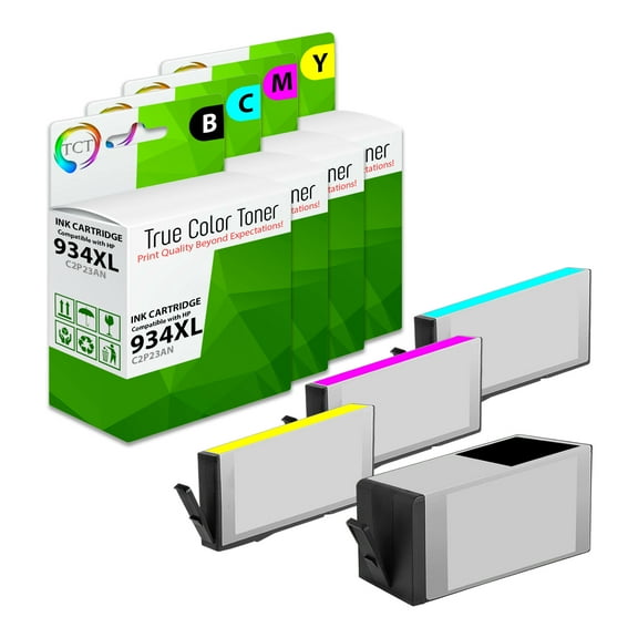 TCT 934XL 935XL Ink Cartridge 4 Pack - Compatible With HP 934XL 935XL