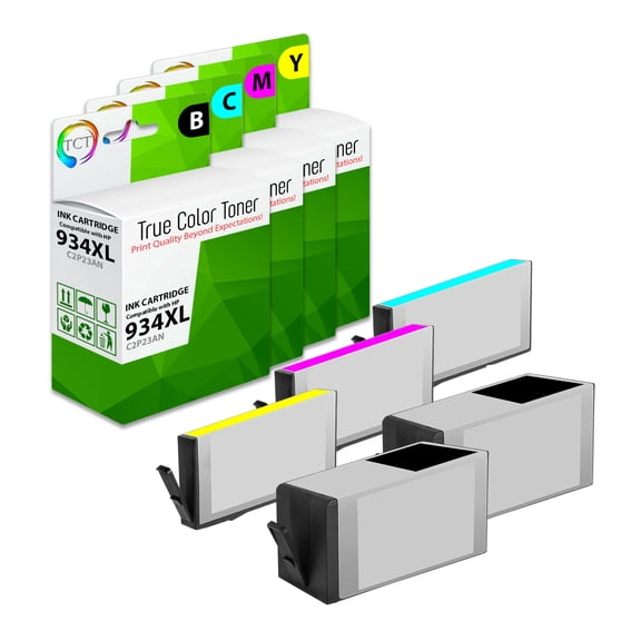 TCT 934XL 935XL Ink Cartridge 5 Pack - Compatible With HP 934XL 935XL