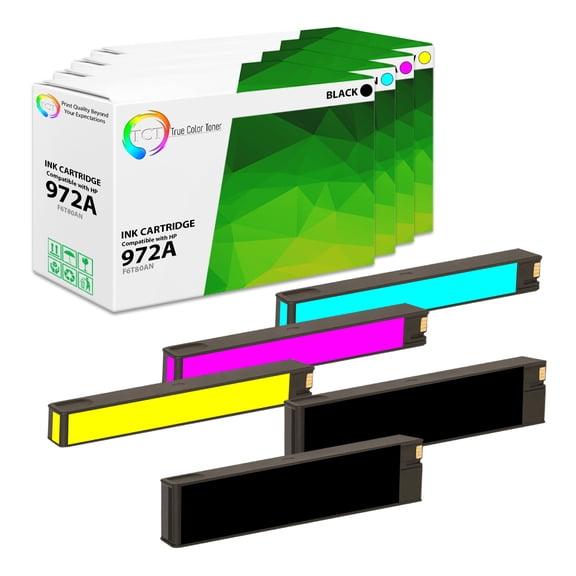 TCT 972A Ink Cartridge 5 Pack - Compatible With HP 972A