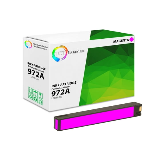 TCT 972A Magenta Ink Cartridge - Premium Compatible Replacement for HP 972A L0R89AN Magenta