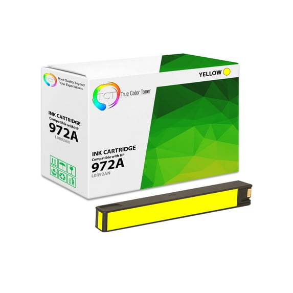 TCT 972A Yellow Ink Cartridge - Compatible With HP 972A L0R92AN Yellow
