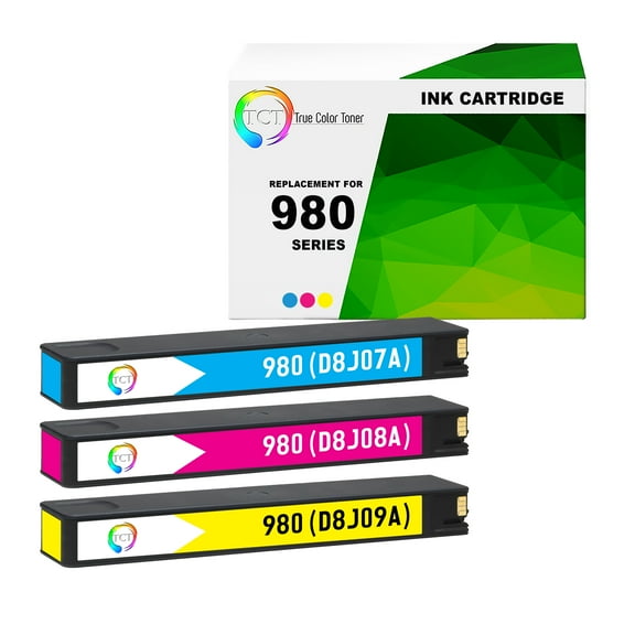 TCT 980 Color Ink Cartridge 3 Pack - Premium Compatible Replacement for HP 980