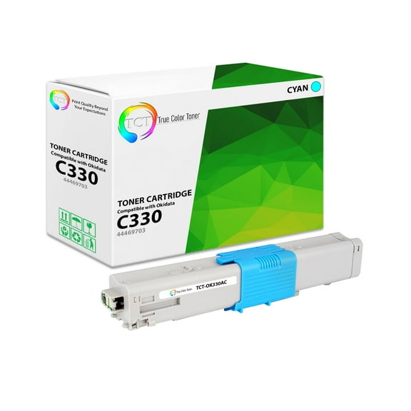 TCT C330 Cyan Toner Cartridge - Premium Compatible Replacement for Okidata C330 44469703 Cyan
