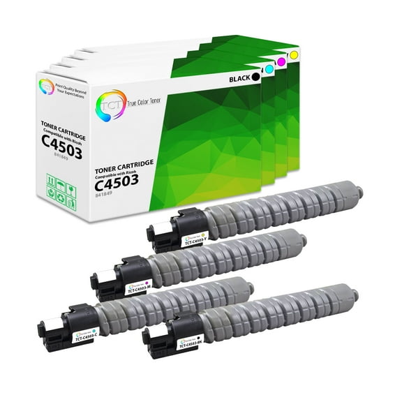 TCT C4503 Toner Cartridge 4 Pack - Compatible With Ricoh Aficio 841849 841852 841851 841850