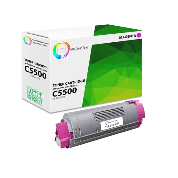 TCT C5500 Magenta Toner Cartridge - Compatible With Okidata 43324402 Magenta