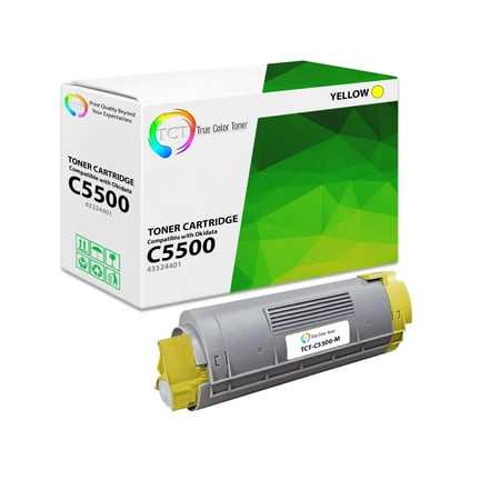TCT C5500 Yellow Toner Cartridge - Compatible With Okidata 43324401 Yellow