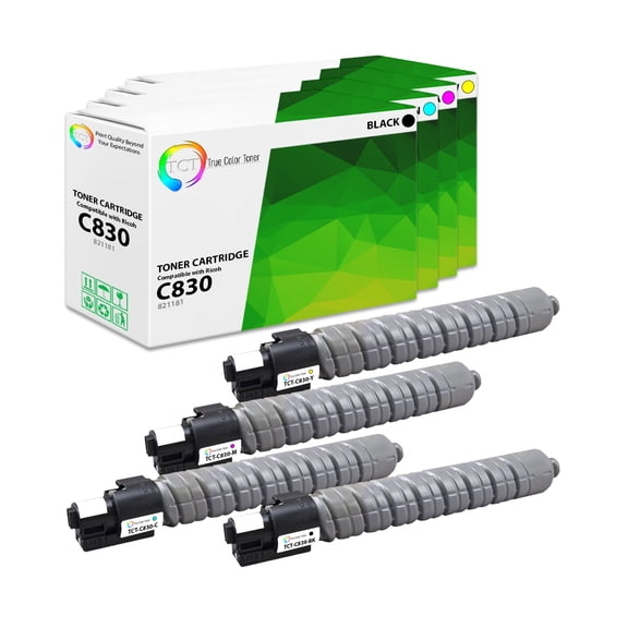 TCT C830 Toner Cartridge 4 Pack - Compatible With Ricoh Aficio 821181 821184 821183 82118