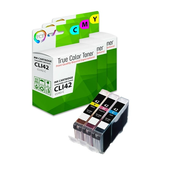 TCT CLI42 Color Ink Cartridge 3 Pack - Compatible With Canon CLI-42 CLI 42 CLI42