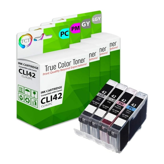 TCT CLI42 Ink Cartridge 4 Pack - Compatible With Canon CLI-42 CLI42