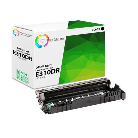 TCT E310 Drum Unit - Compatible With Dell 593-BBKE E310DR Black