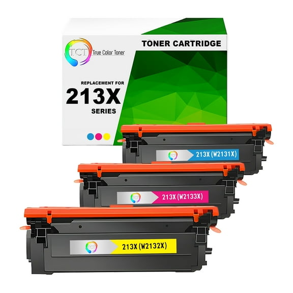 TCT 213X Color Toner Cartridge 3 Pack - Compatible With HP 213X High Yield