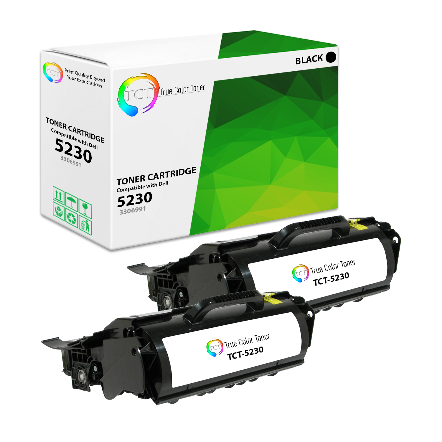 LD Compatible Replacement for Dell NX994 Set of 2 High Yield Toner Cartridges Includes 2 NX994
