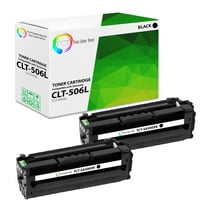 TCT Compatible High Yield Toner Cartridge Replacement for the Samsung CLT-506L Series - 2 Pack Black