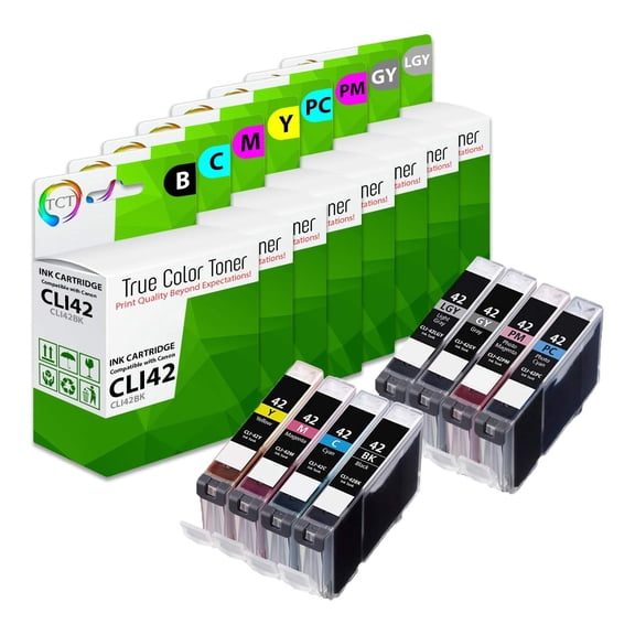 TCT CLI42 Ink Cartridge 8 Pack - Compatible With Canon CLI-42 CLI42