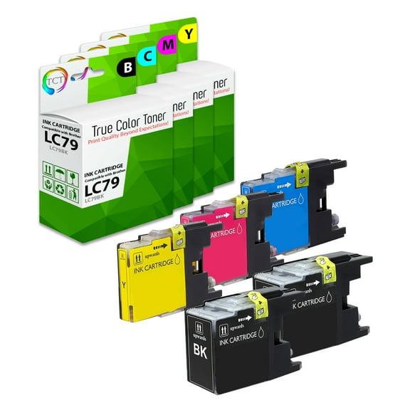 TCT LC79 Ink Cartridge 5 Pack - Premium Compatible Replacement for Brother LC79 LC79BK LC79C LC79M LC79Y Super High Yield