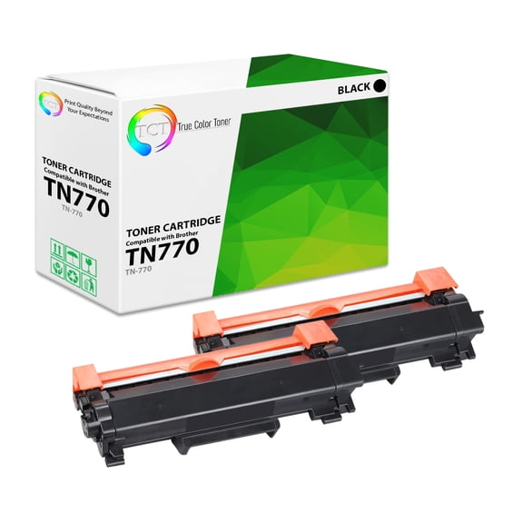 TCT TN770 Toner Cartridge 2 Pack - Compatible With Brother TN-770 TN770 Black Super High Yield