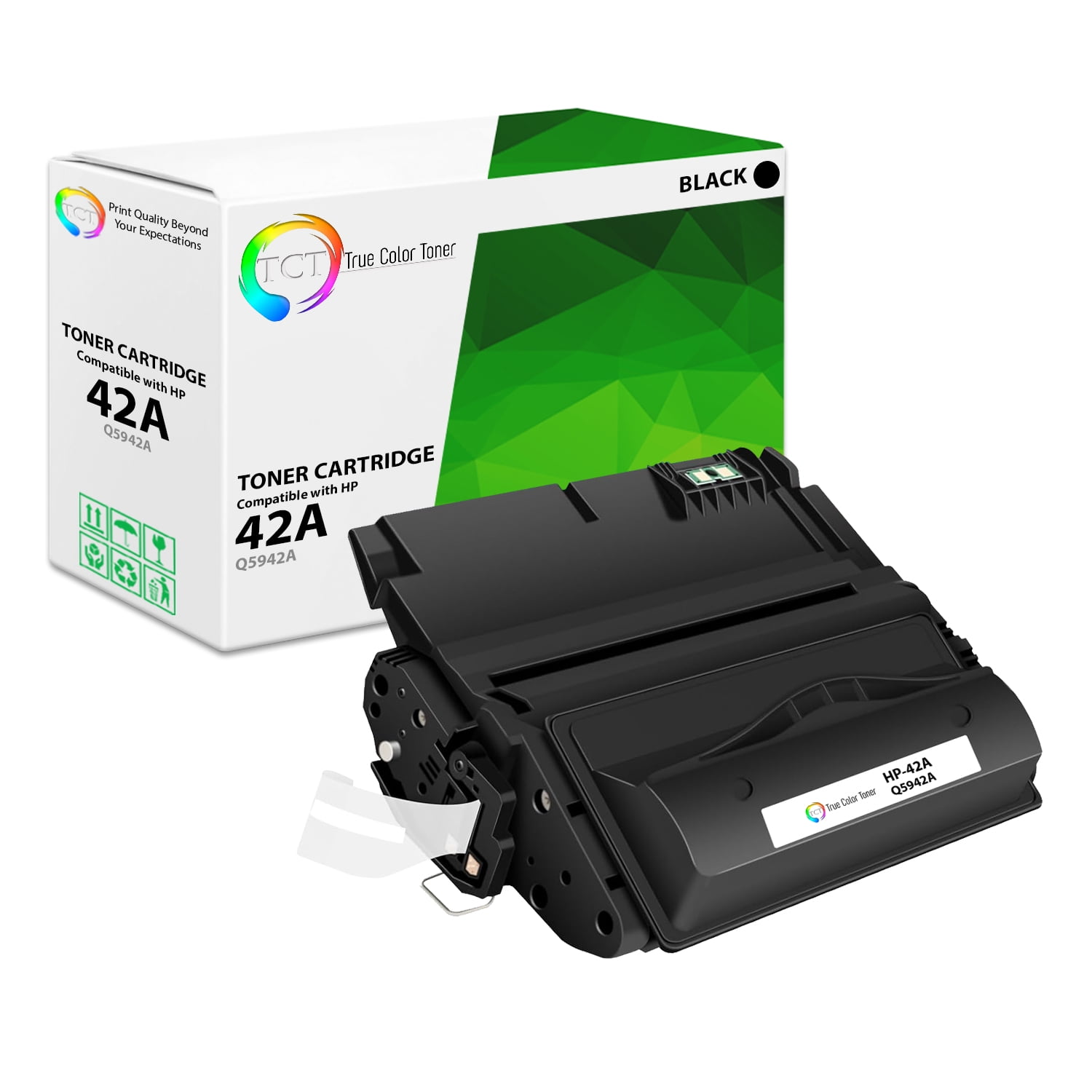 TCT Compatible Toner Cartridge Replacement for the HP 42A Series - 1 Pack  Black