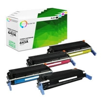 TCT Compatible Toner Cartridge Replacement for the HP 643A Series - 4 Pack (BK, C, M, Y)