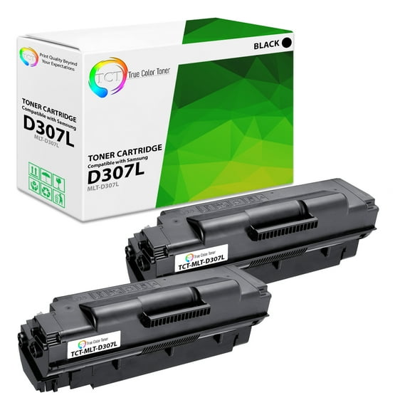 TCT D307L Toner Cartridge 2 Pack - Premium Compatible Replacement for Samsung MLT-D307L Black High Yield