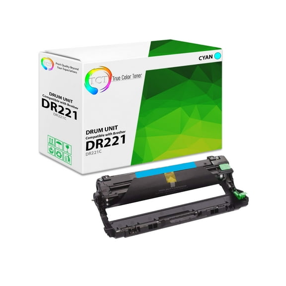 TCT DR221 Cyan Drum Unit - Premium Compatible Replacement for Brother DR-221 Cyan