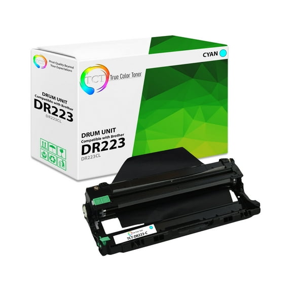 TCT DR223 Cyan Drum Unit - Premium Compatible Replacement for Brother DR-223CL DR223CL Cyan