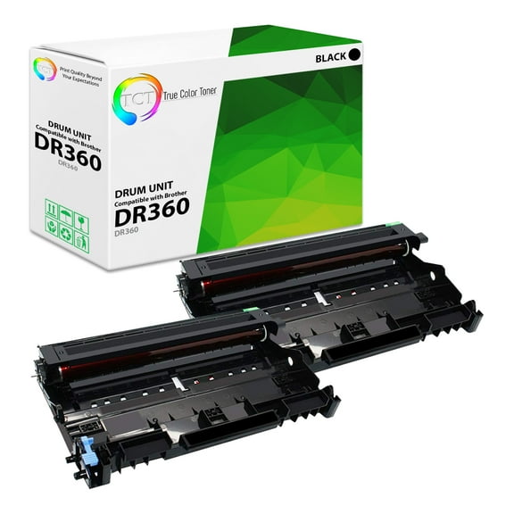 TCT DR360 Drum Unit 2 Pack - Premium Compatible Replacement for Brother DR-360