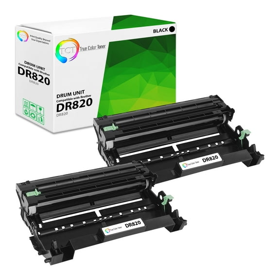 TCT DR820 Drum Unit 2 Pack - Premium Compatible Replacement for Brother DR-820