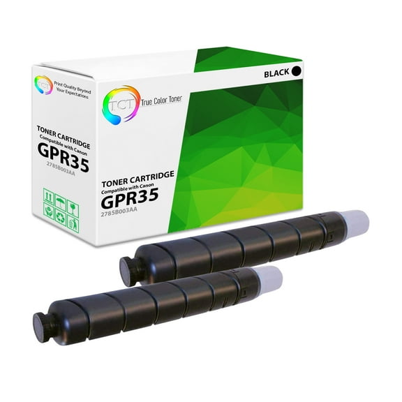 TCT GPR35 Toner Cartridge 2 Pack - Premium Compatible Replacement for Canon GPR-35 GPR35 2785B003AA Black