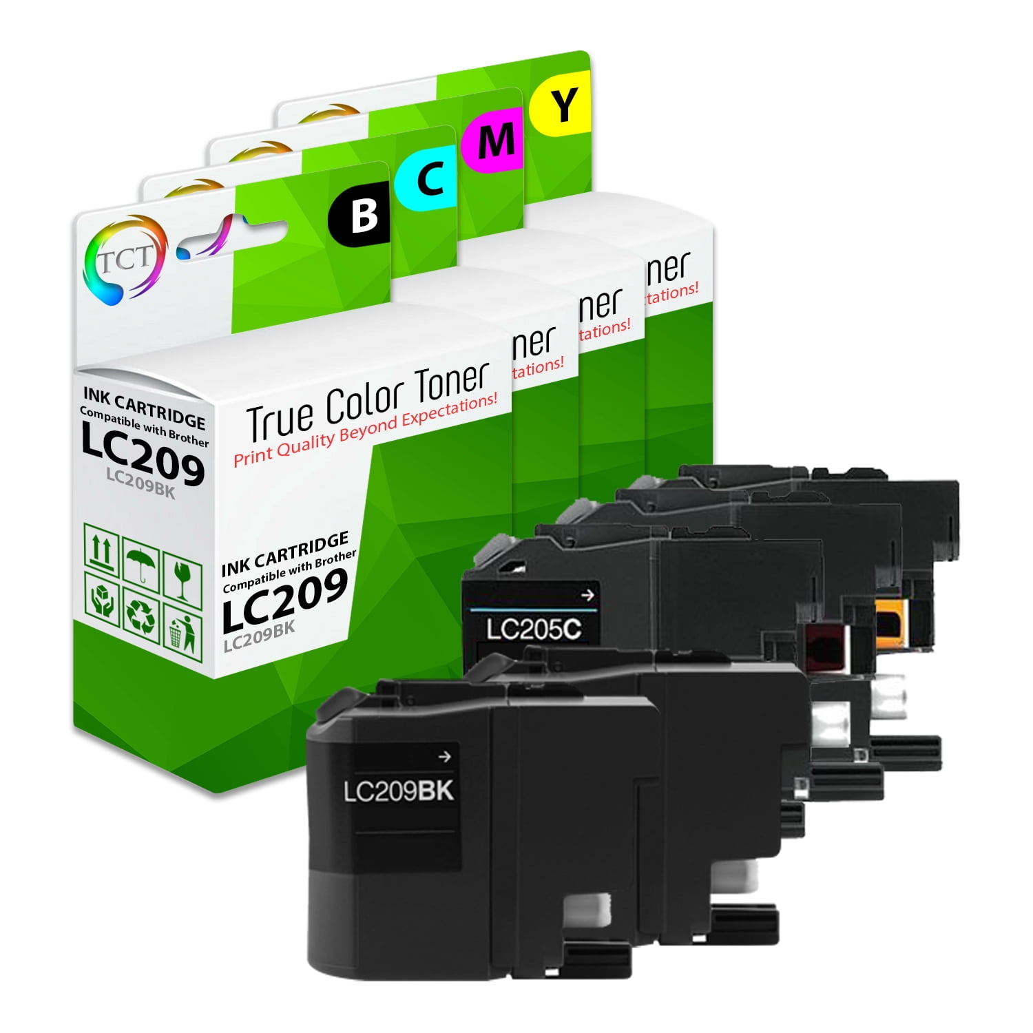 TCT LC209 LC205 Ink Cartridge 5 Pack - Premium Compatible Replacement ...