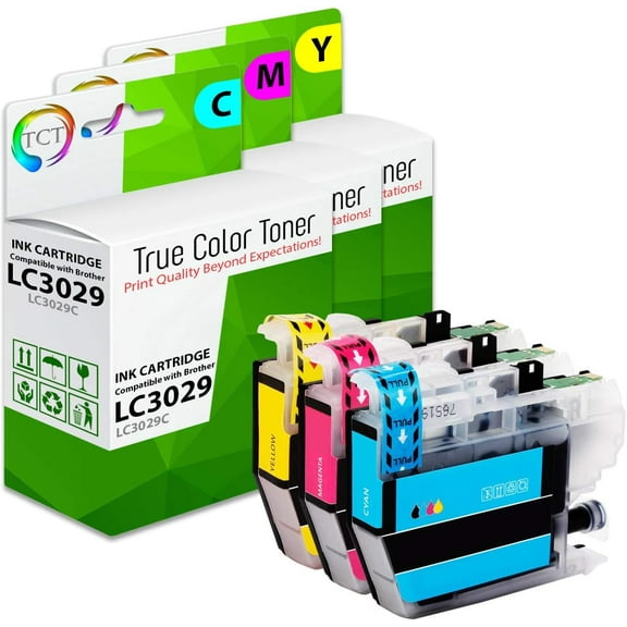 TCT LC3029 Color Ink Cartridge 3 Pack - Premium Compatible Replacement for Brother LC3029C LC3029M LC3029Y High Yield