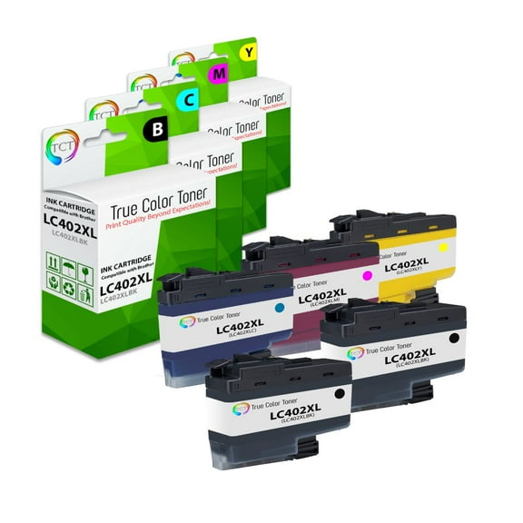 TCT LC402XL Ink Cartridge 5 Pack - Premium Compatible Replacement for Brother LC402XL High Yield