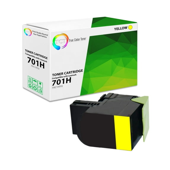 TCT Premium Compatible Toner Cartridge Compatible With Lexmark 701H 70C1HY0 Yellow