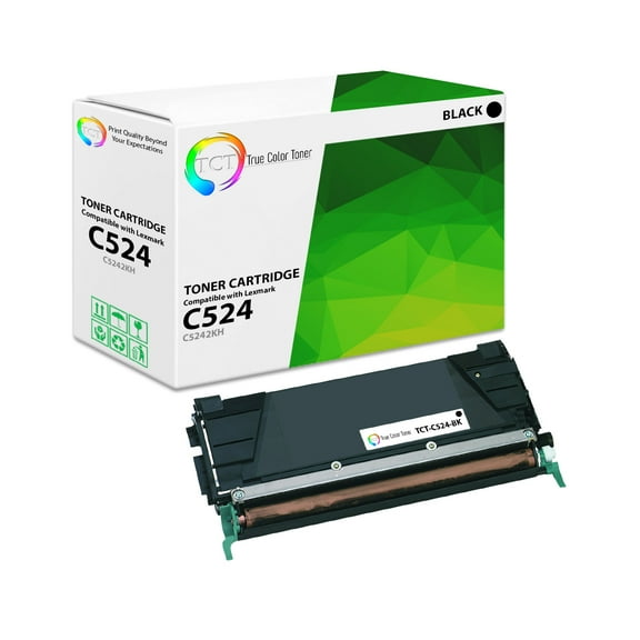 TCT Premium Compatible Toner Cartridge Replacement for Lexmark C524 C5242KH Black High Yield