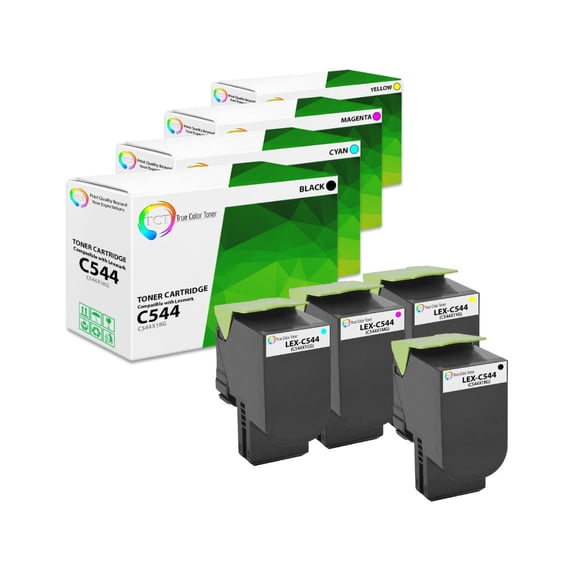 TCT Premium Compatible Toner Cartridge Compatible With Lexmark C544 C544X1KG C544X1CG C544X1MG C544X1YG High Yield