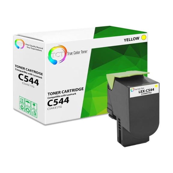 TCT Premium Compatible Toner Cartridge Compatible With Lexmark C544 C544X1YG Yellow