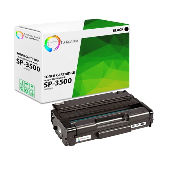 TCT SP-3500 Toner Cartridge - Compatible With Ricoh Aficio SP-3500 406989 Black