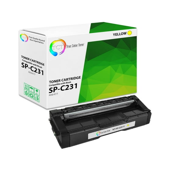 TCT SP231 Yellow Toner Cartridge - Premium Compatible Replacement for Type SPC310HA 406477 Yellow High Yield