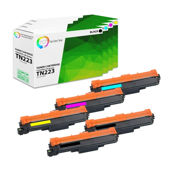 TCT TN223 Toner Cartridge 5 Pack - Premium Compatible Replacement for Brother TN223 TN-223