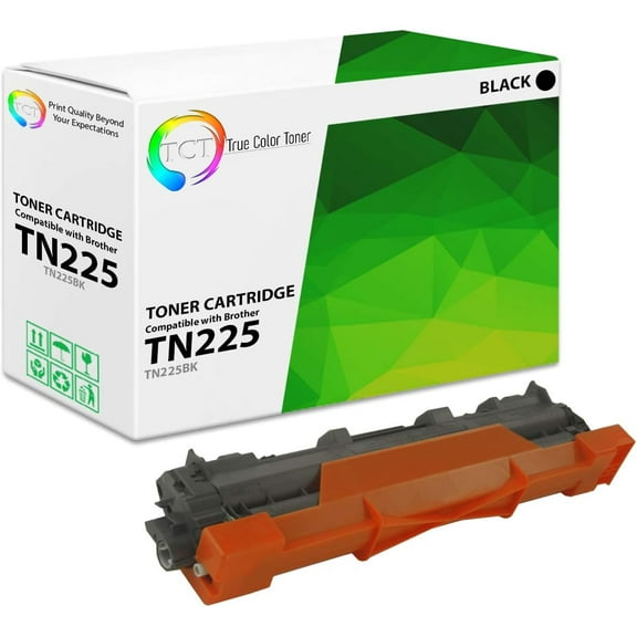 TCT TN225 Black Toner Cartridge - Premium Compatible Replacement for Brother TN-221 TN221BK Black