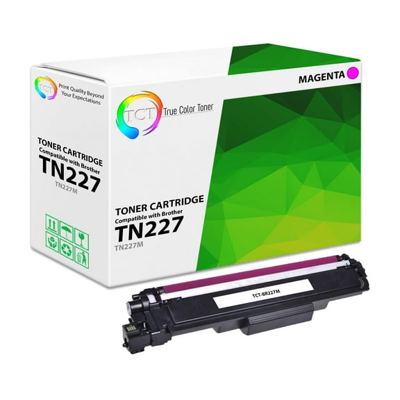 TCT TN227 Magenta Toner Cartridge - Premium Compatible Replacement for Brother TN227 TN-227 TN227M Magenta