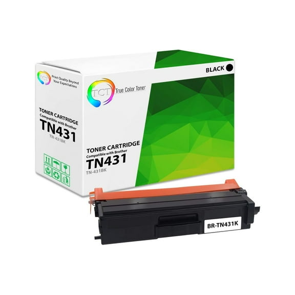 TCT TN431 Black Toner Cartridge - Premium Compatible Replacement for Brother TN-431 TN431BK Black