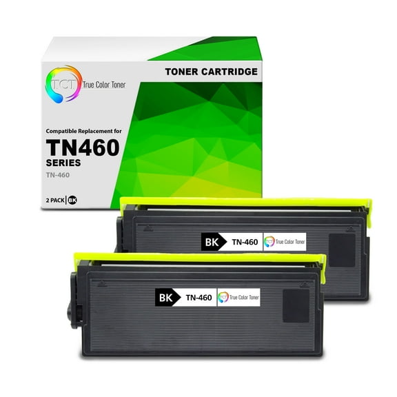 TCT TN460 Toner Cartridge 2 Pack - Premium Compatible Replacement for Brother TN-460 TN460 Black High Yield